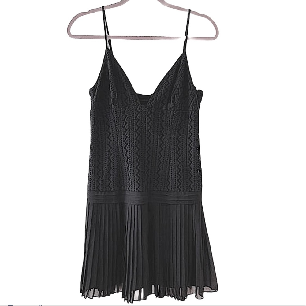 Catherine Malandrino knit pleated drop waist dress